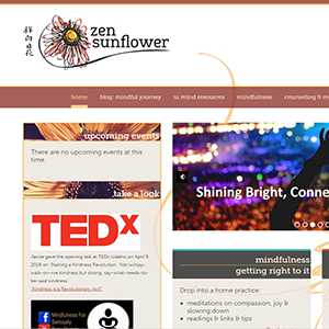 detail of Zen-Sunflower website