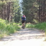 Jake biking on a trail at Jughandle Mountain near McCall, Idaho