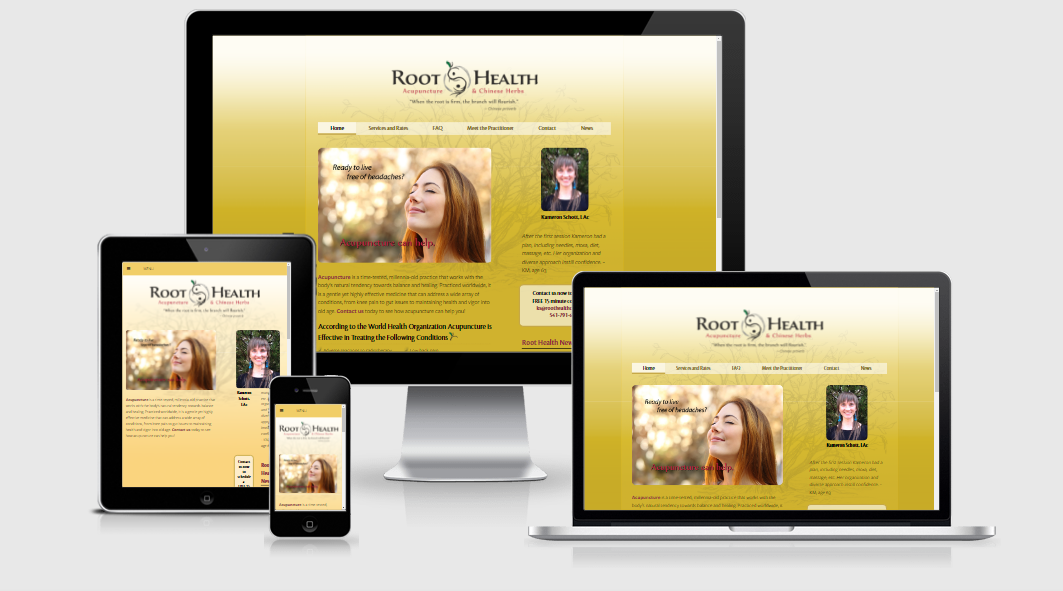 Root Health website on multiple devices