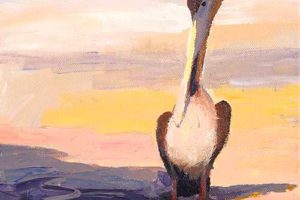 Painting entitled, Pelicans #2