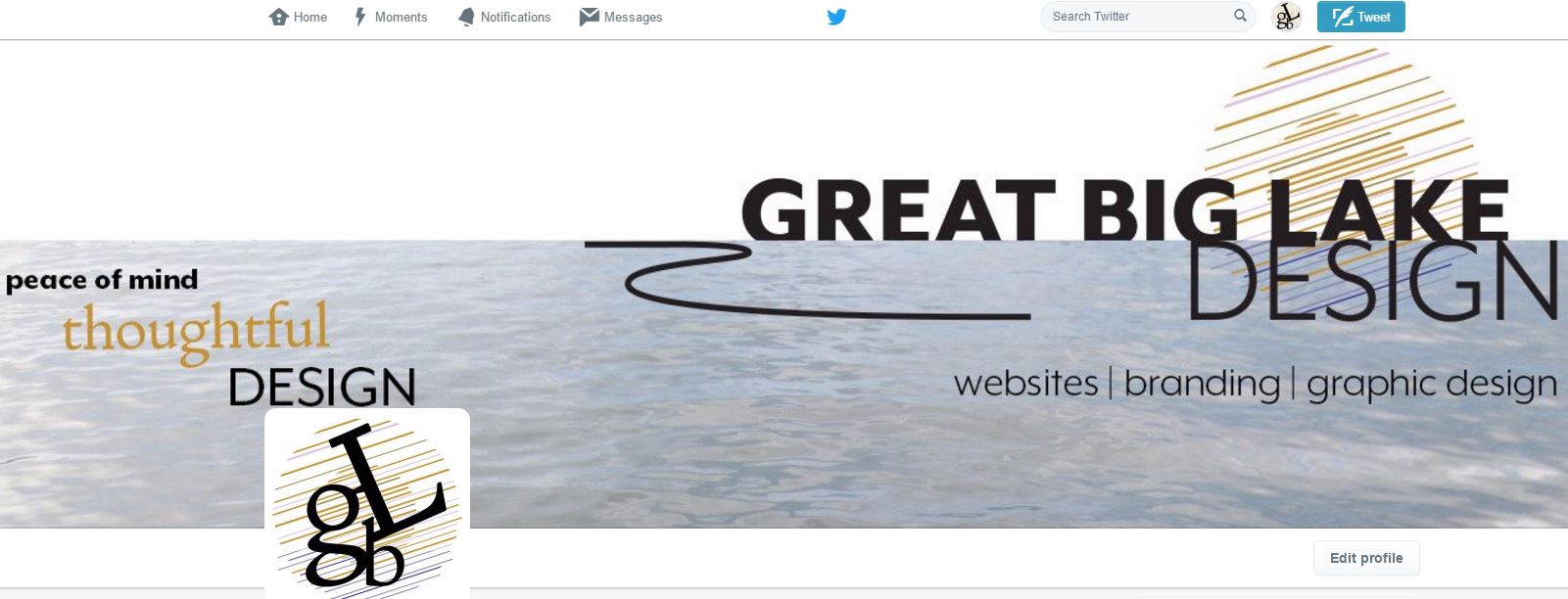 Twitter Great Big Lake Design Profile Picture and Header Image