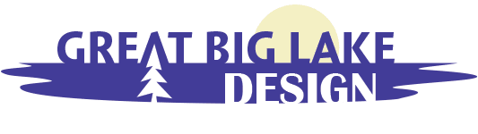 Great Big Lake Design logo ideas with different variations of trees