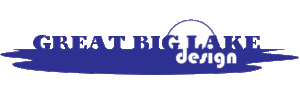 Great Big Lake Design logo ideas with many different typefaces used